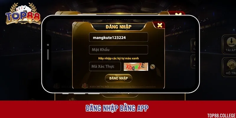 Truy cập tài khoản game bài thuận tiện khi sử dụng app Top88